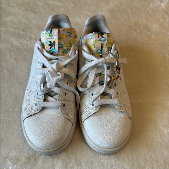 Adidas Originals: White Disney Stan Smith Bambi Tennis Shoes - Size 5 1/2 - Picture 1 of 14